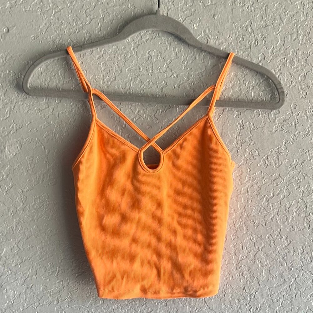 Zara Orange Strapy Tank Top
